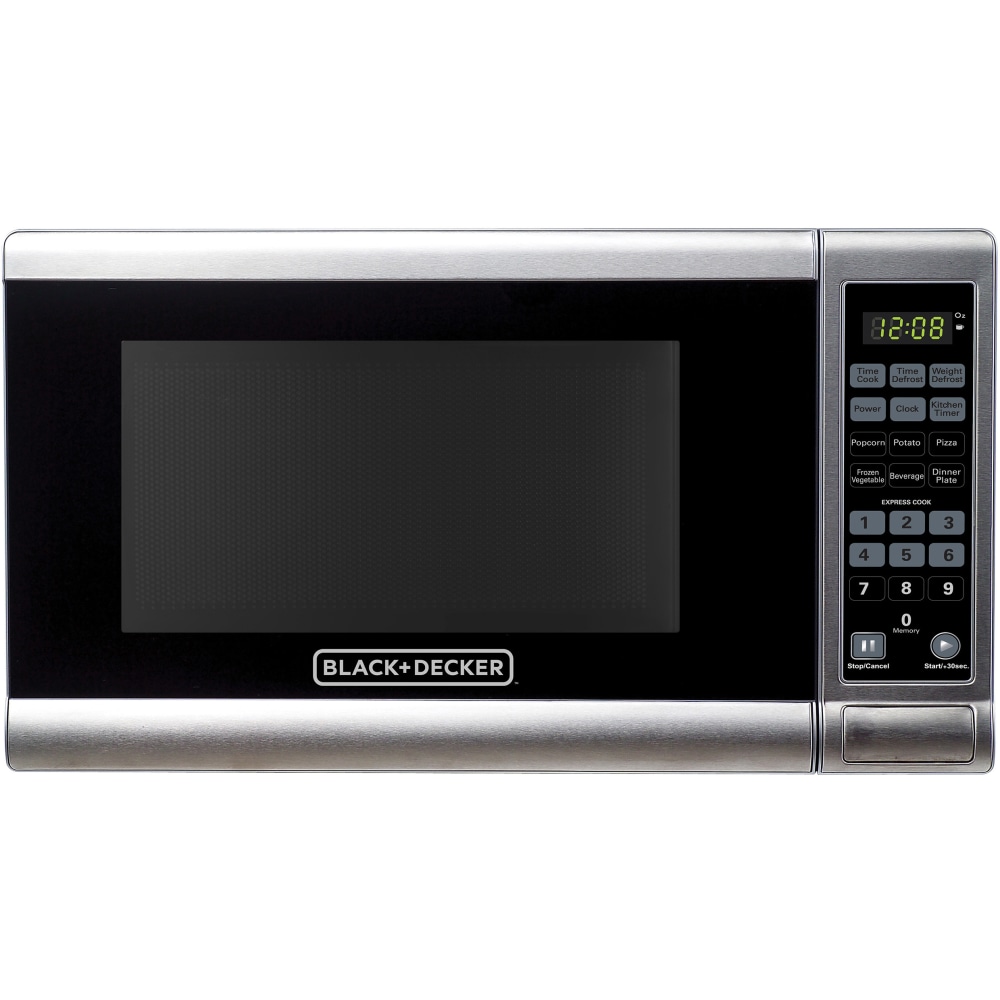 Black+Decker 0.7 Cu Ft Digital Countertop Microwave, Stainless