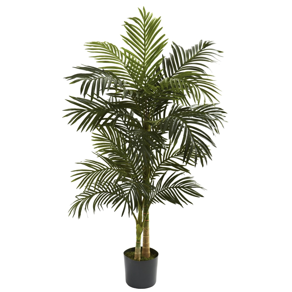 Nearly Natural 5&#x27;H Polyester Artificial Golden Cane Palm
