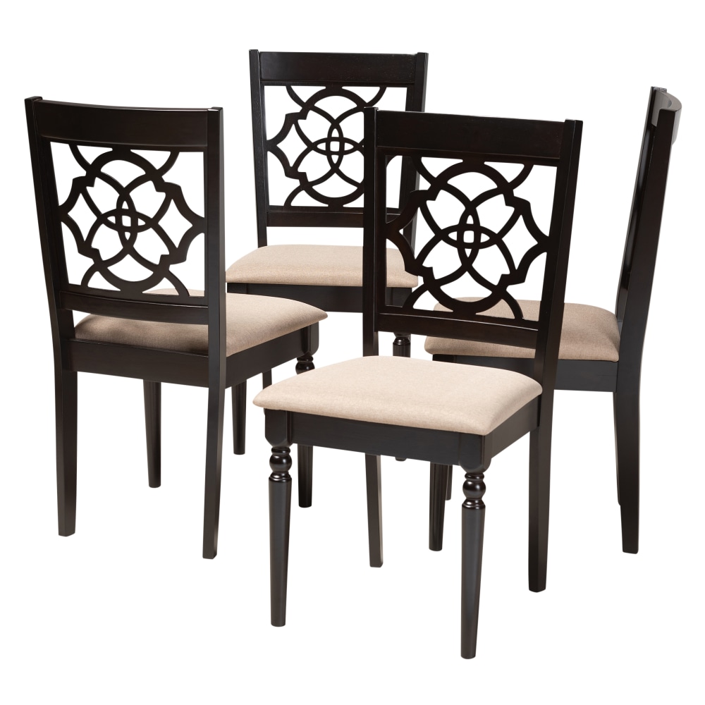 Baxton Studio 9729 Dining Chairs, Sand, Set Of