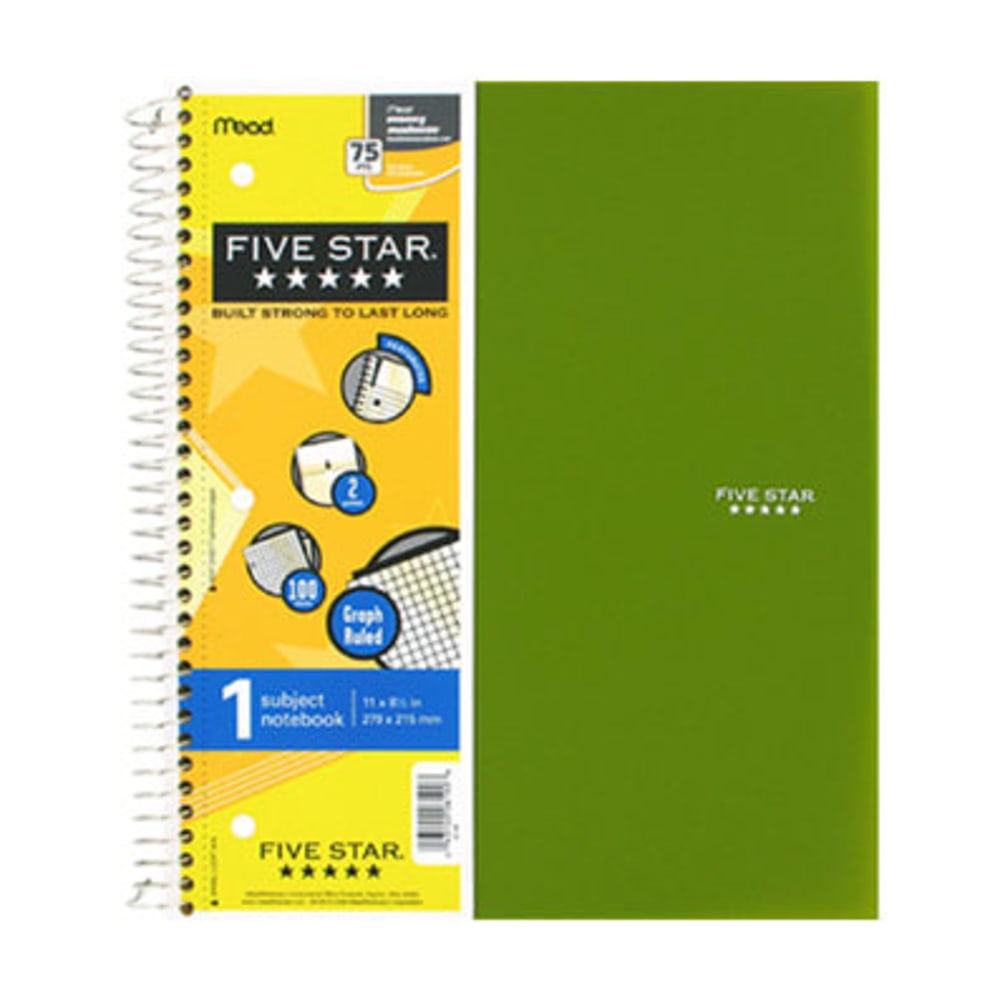 Five Star® Wire-Bound Notebook, 1 Subject, Letter-Size, Quadrille