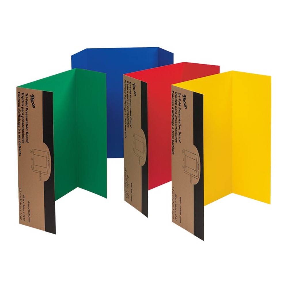 Pacon® 80% Recycled Single-Walled Tri-Fold Presentation Boards,
