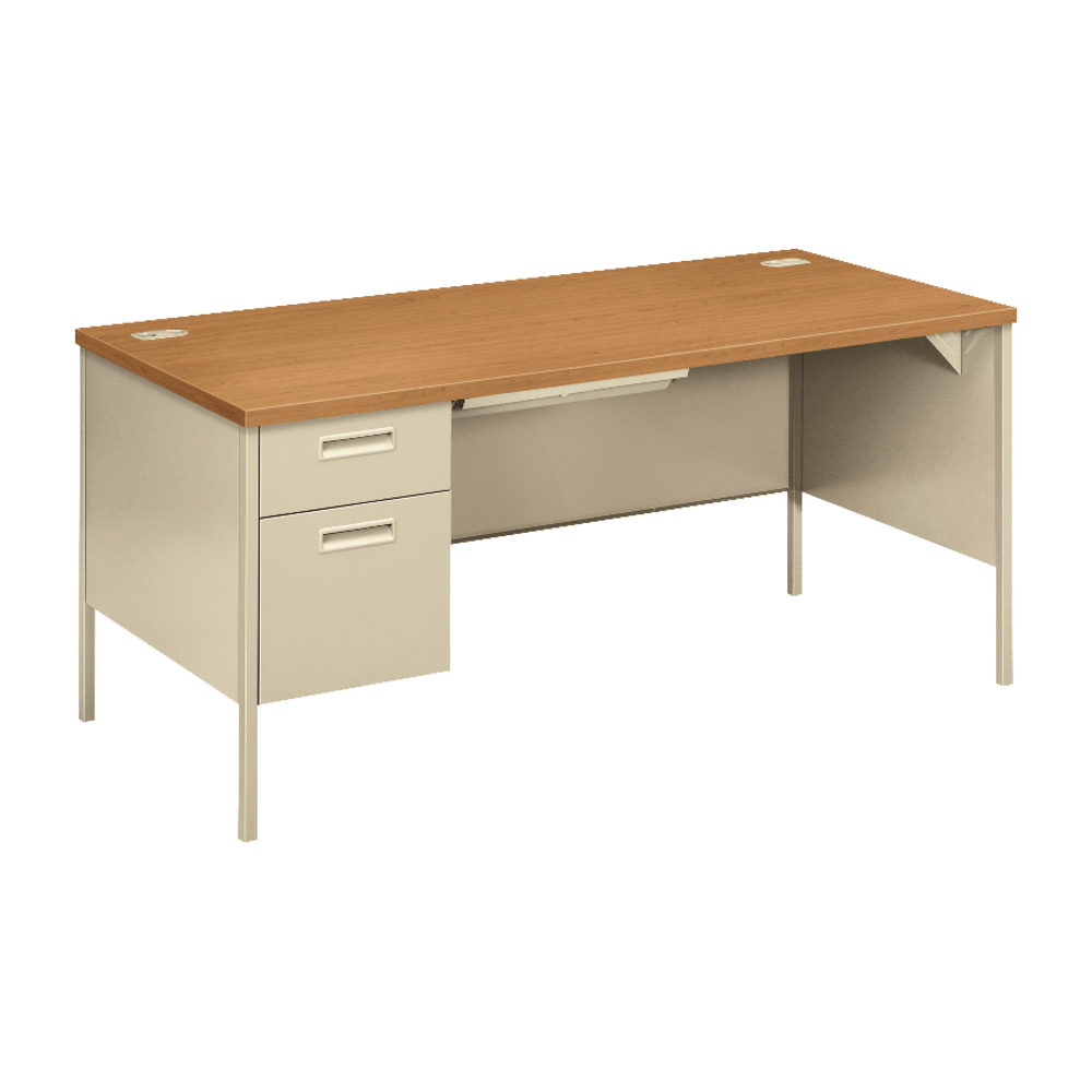 HON® Metro Classic 66"W Left-Pedestal Computer Desk,