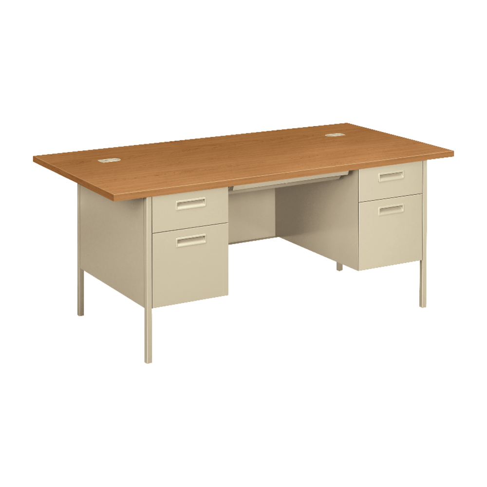 HON® Metro Classic 72"W Double-Pedestal Computer Desk,