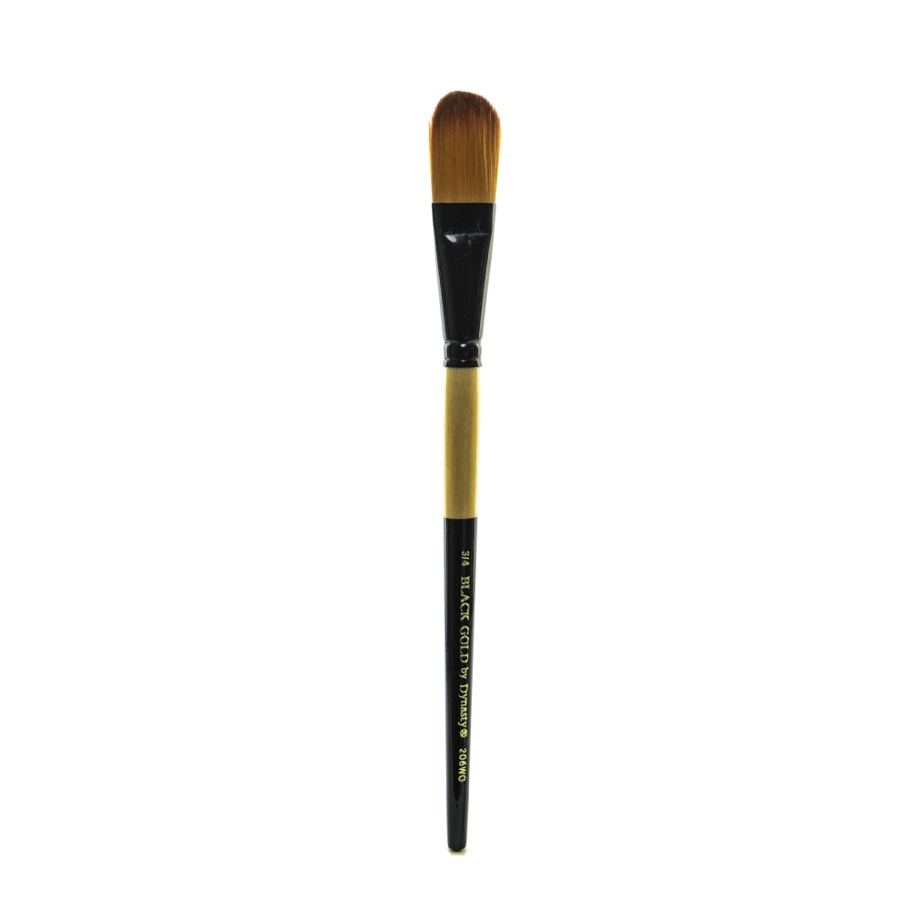 Dynasty Short-Handled Paint Brush, 3/4", Oval Wash Bristle,