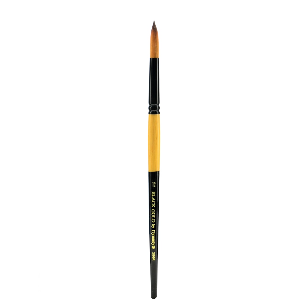 Dynasty Short-Handled Paint Brush, Size 12, Round Bristle,