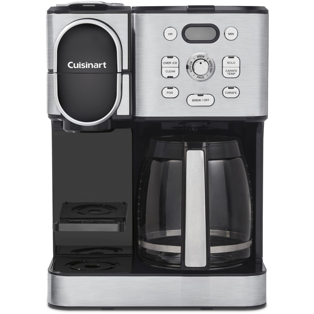 Cuisinart™ 2-N-1 12-Cup Programmable Coffee Center, Black/Chrome