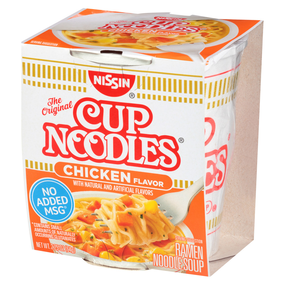 Nissin Chicken Flavor Ramen Noodle Soup Cups, 2.25