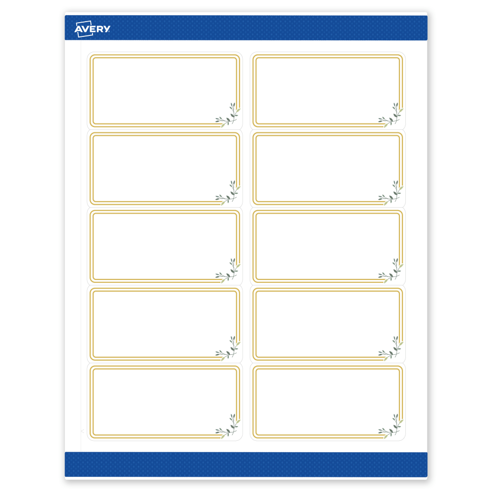 Avery® Printable Labels & Sure Feed®, S00-DMZ-PRWMP10,