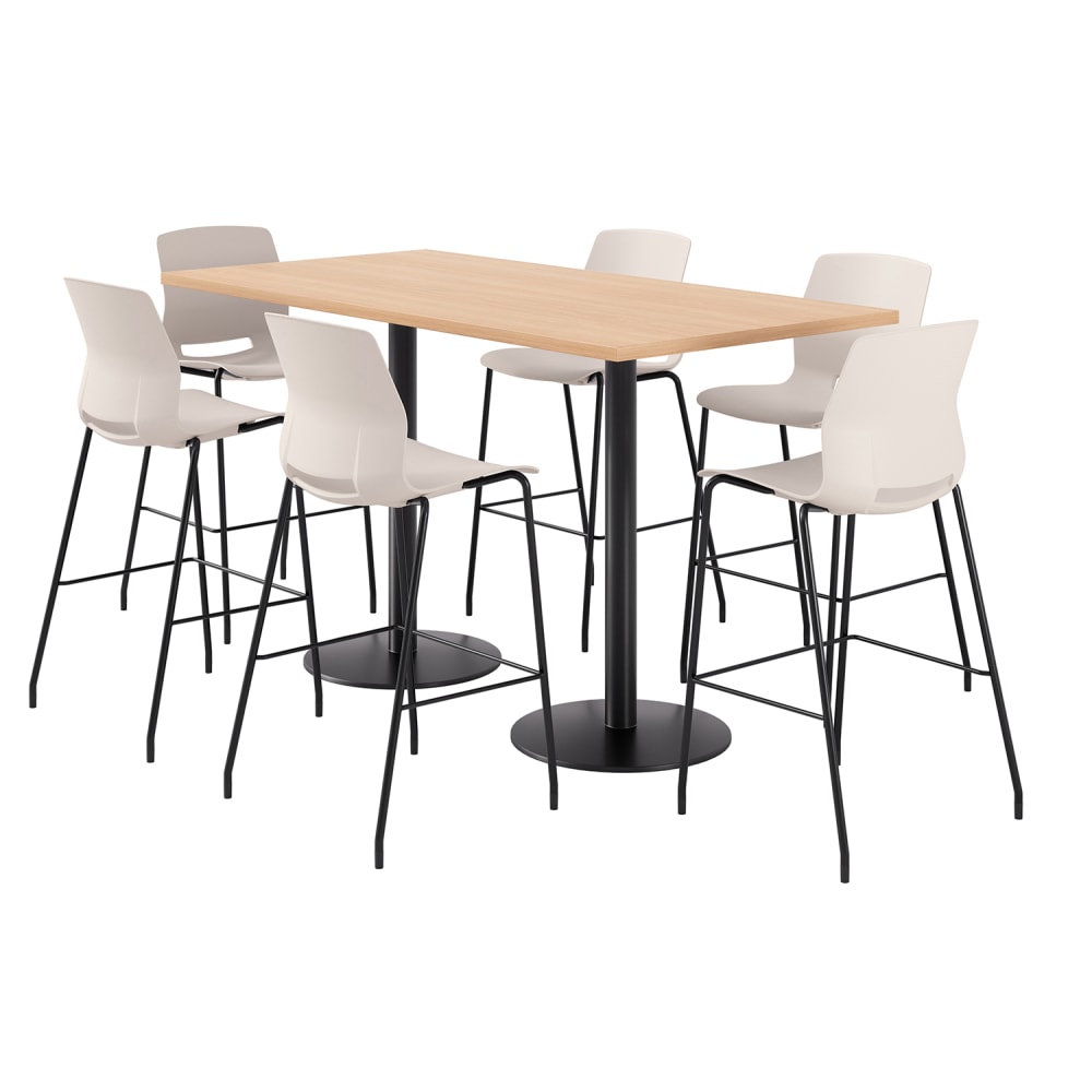 KFI Studios Proof Bistro Rectangle Pedestal Table With