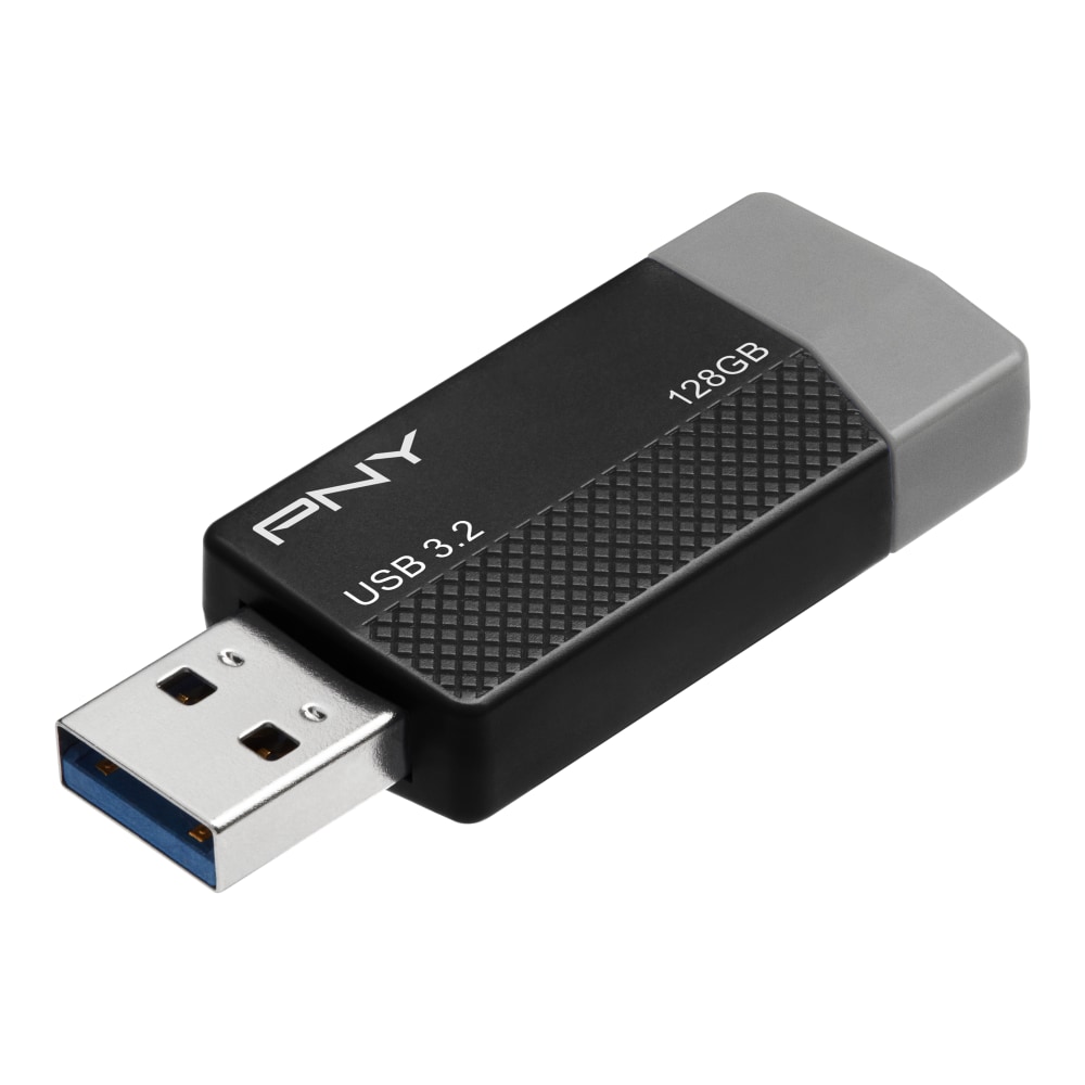 PNY USB 3.2 Flash Drive, 128GB, Black
