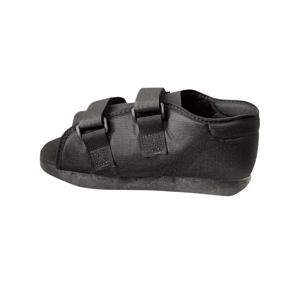 Medline Semi-Rigid Nylon Post-Op Shoe, Men&#x27;s, Medium, Black