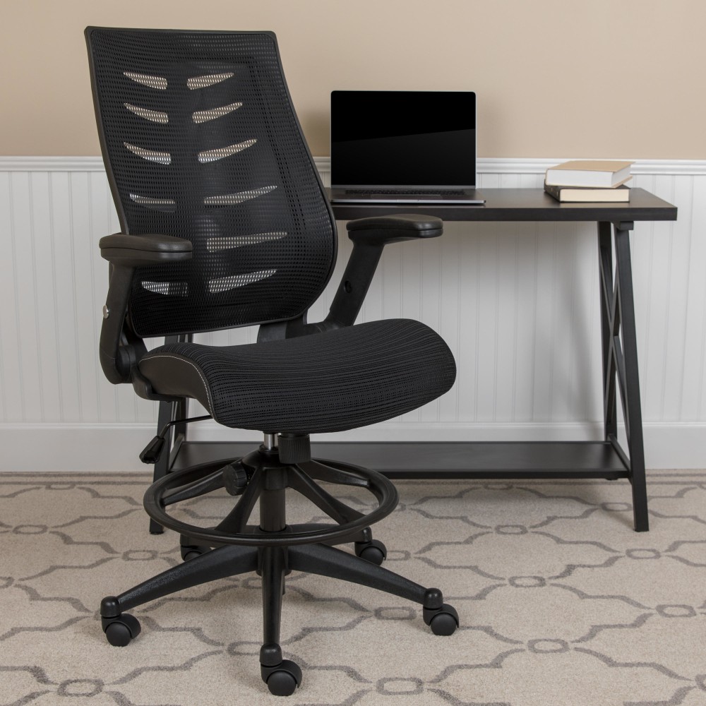 Flash Furniture High Back Mesh Spine-Back Ergonomic Drafting