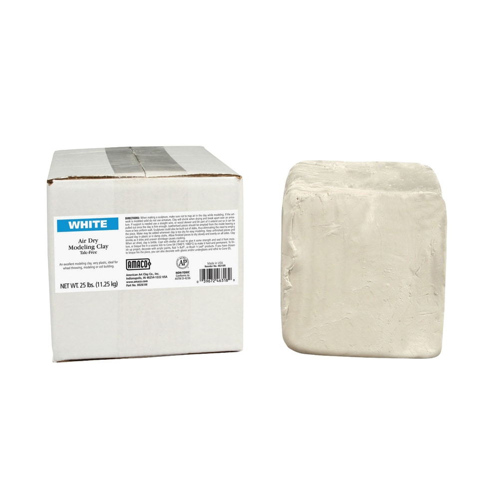 AMACO® Air Dry Clay, White, 25 Lb