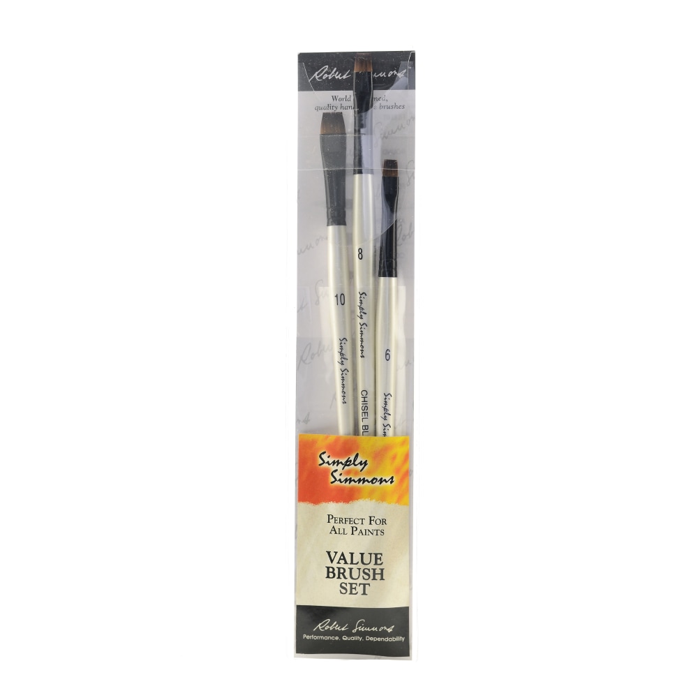 Robert Simmons Simply Simmons Value Paint Brush Set,