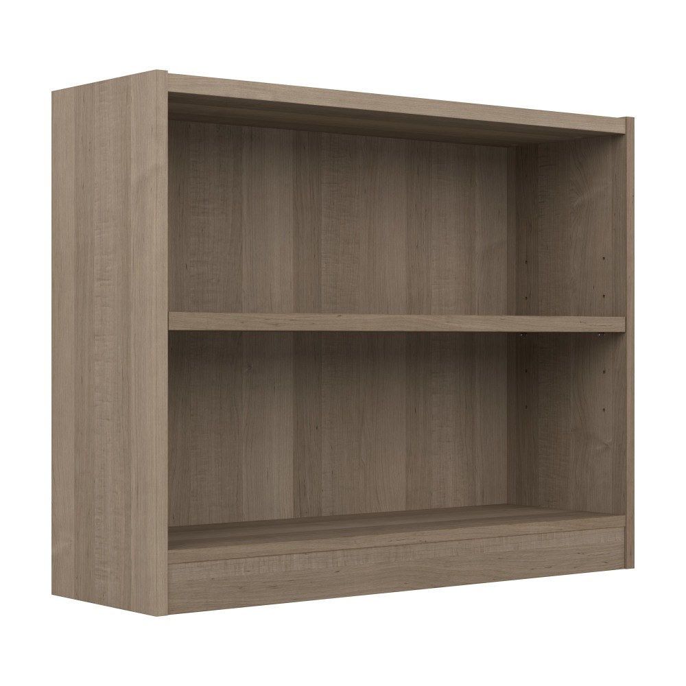 Bush® Furniture Universal Small 30"H 2-Shelf Bookcase, Ash