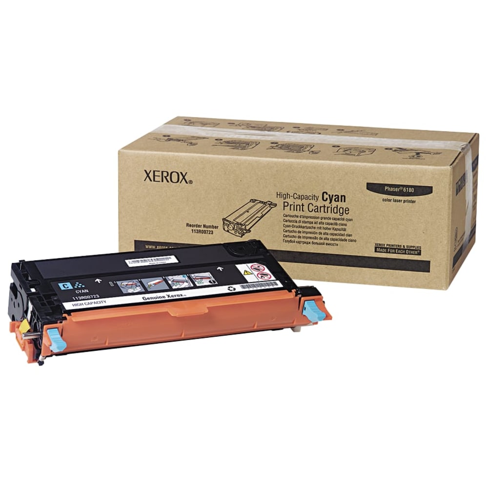 Xerox® 6180/6180MFP Cyan High Yield Toner Cartridge, 113R00723