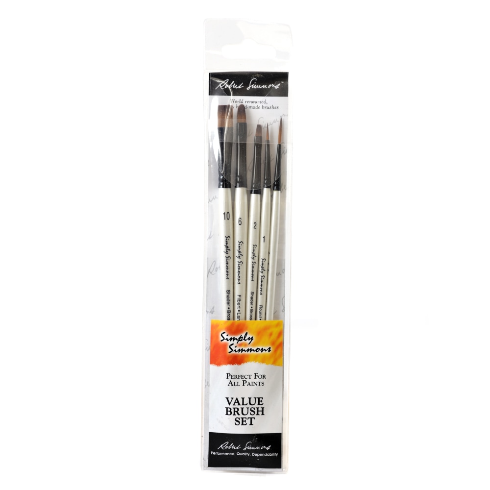 Robert Simmons Simply Simmons Value Paint Brush Set,