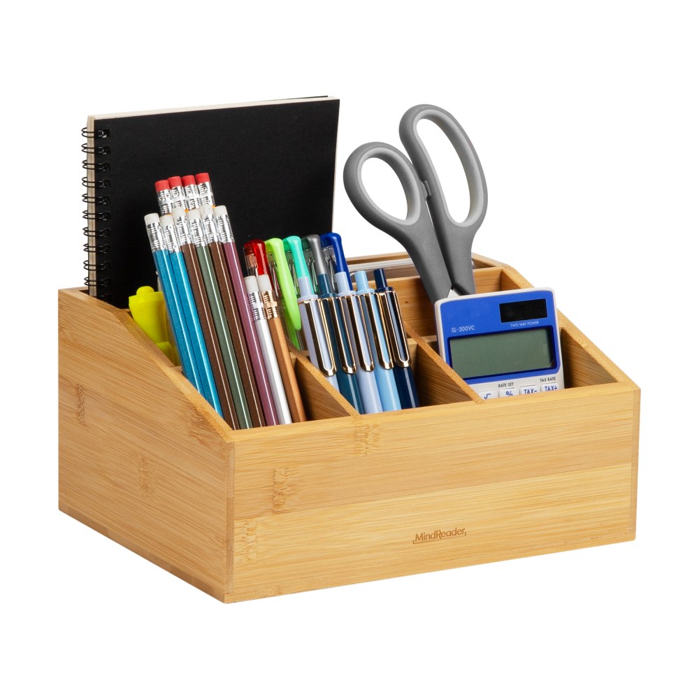 Mind Reader 7-Compartment Desktop Organizer, 4-1/2”H x 7-1/4”W
