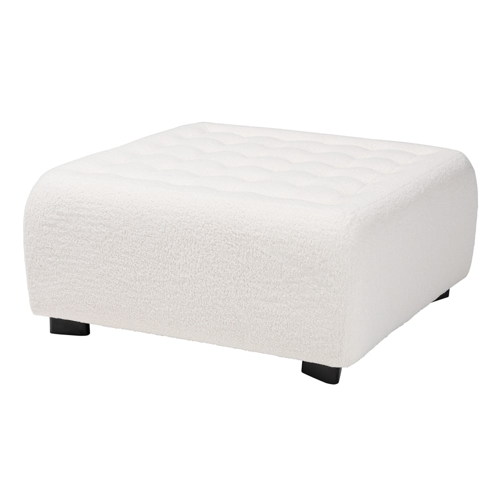 Baxton Studio Athena Square Modern Boucle And Wood