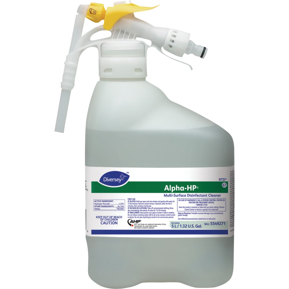 Diversey Alpha-HP Concentrated Multi-Surface Cleaner, Citrus,