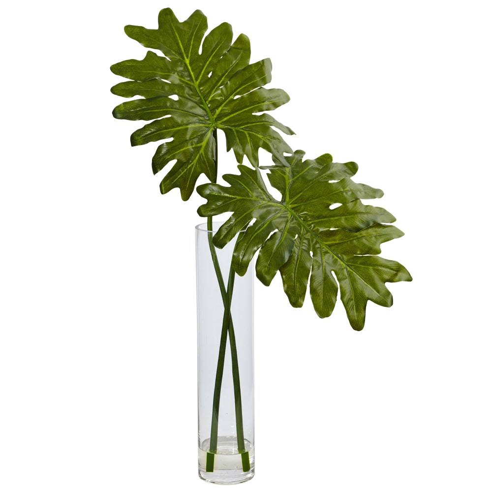 Nearly Natural Selloum 29”H Artificial Plant With Cylinder