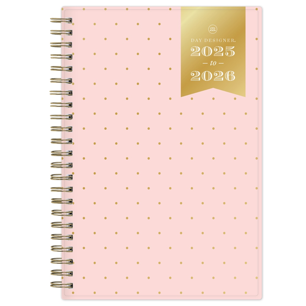 2025-2026 Day Designer Swiss Dot Blush Weekly/Monthly Academic
