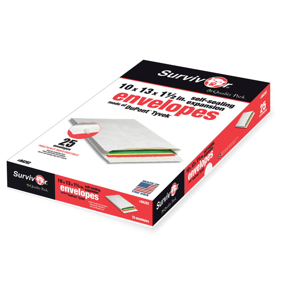 Quality Park® Tyvek® Expansion Envelopes, 10" x 13"