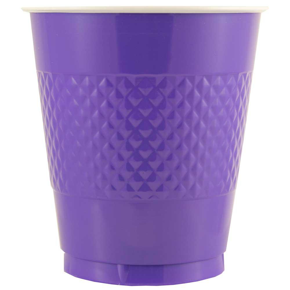 JAM PAPER Plastic Party Cups, 16 oz, Electric