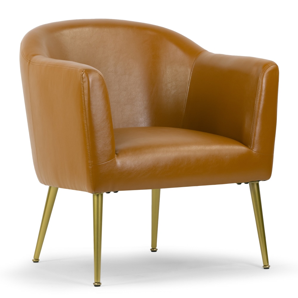 Glamour Home Avi Faux Leather Accent Chair With