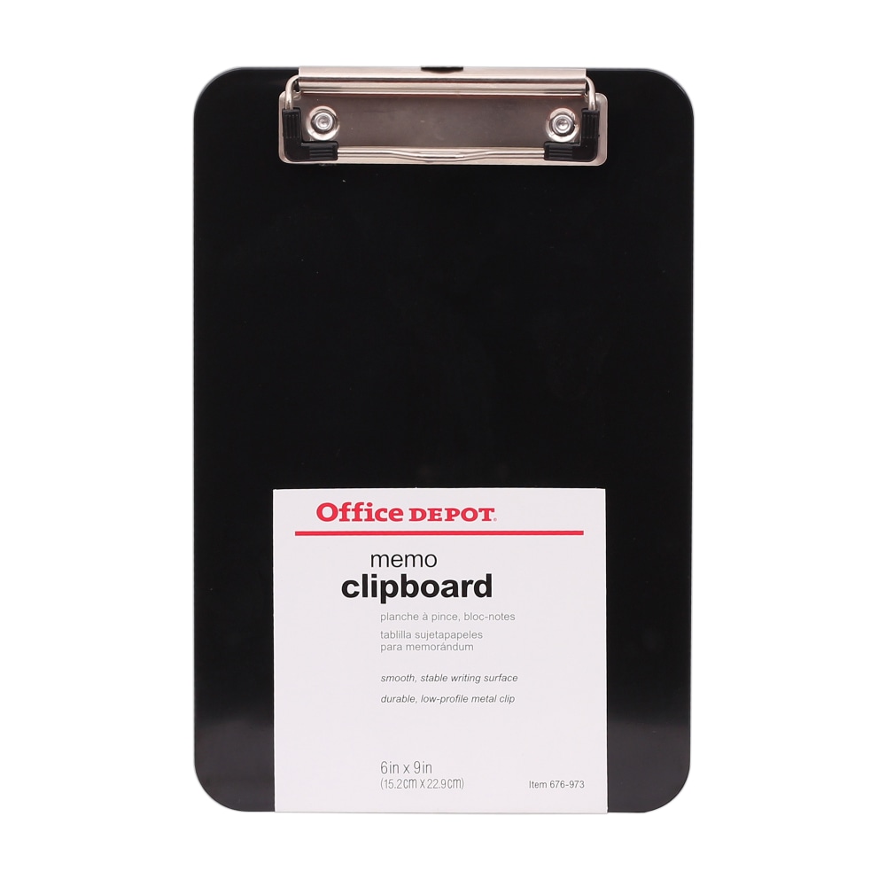 Office Depot® Brand Plastic Memo Clipboard, 6” x