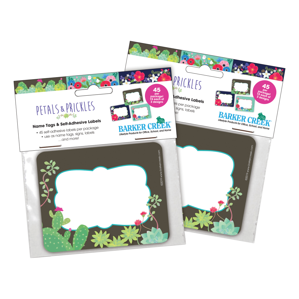 Barker Creek Self-Adhesive Name Tag Labels, 2-3/4" x