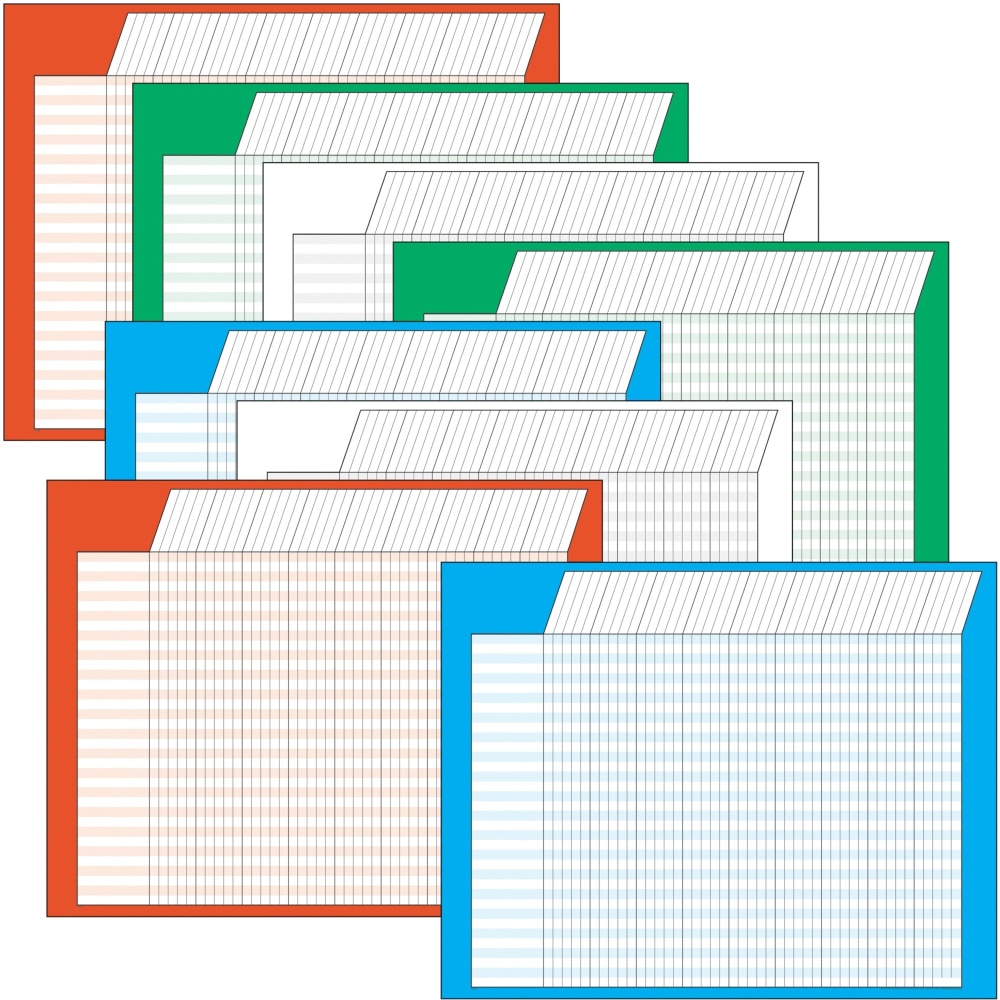 Trend Horizontal Incentive Charts, Assorted Colors, Pack Of