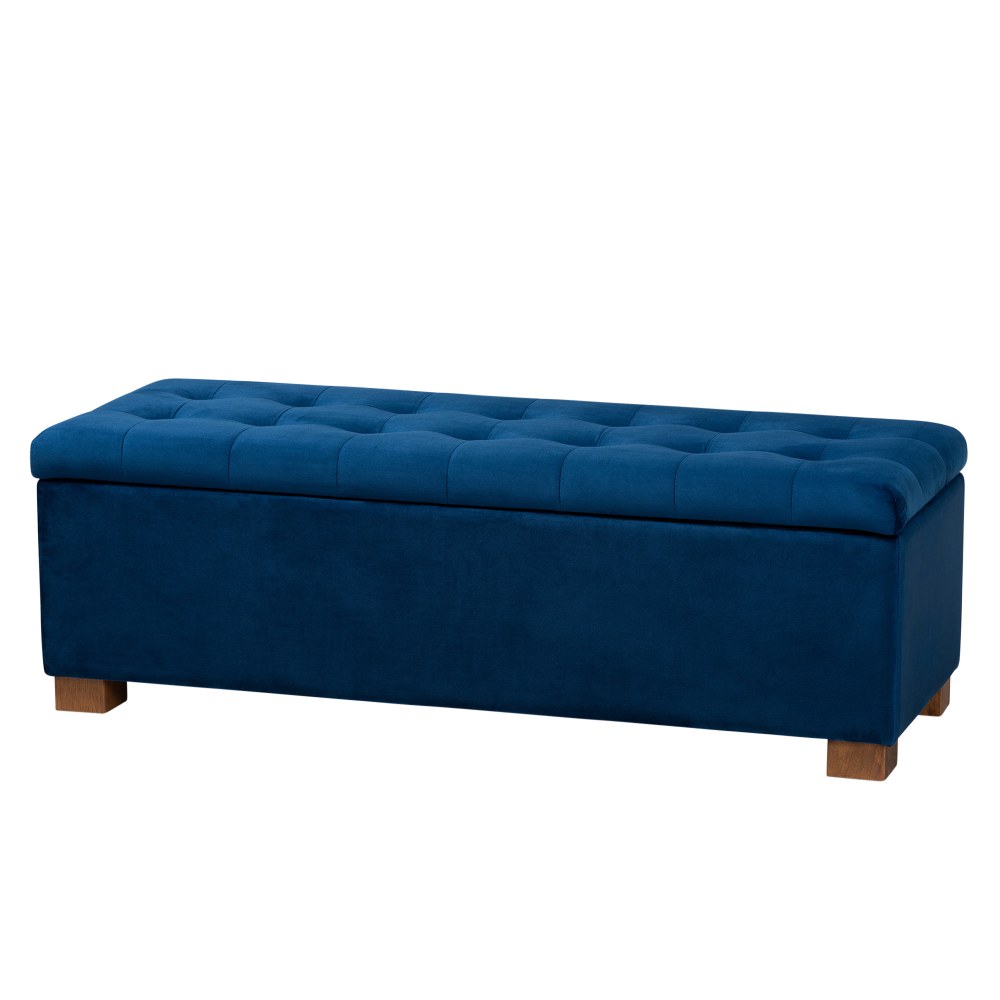 Baxton Studio Modern And Contemporary Velvet Grid-Tufted Storage
