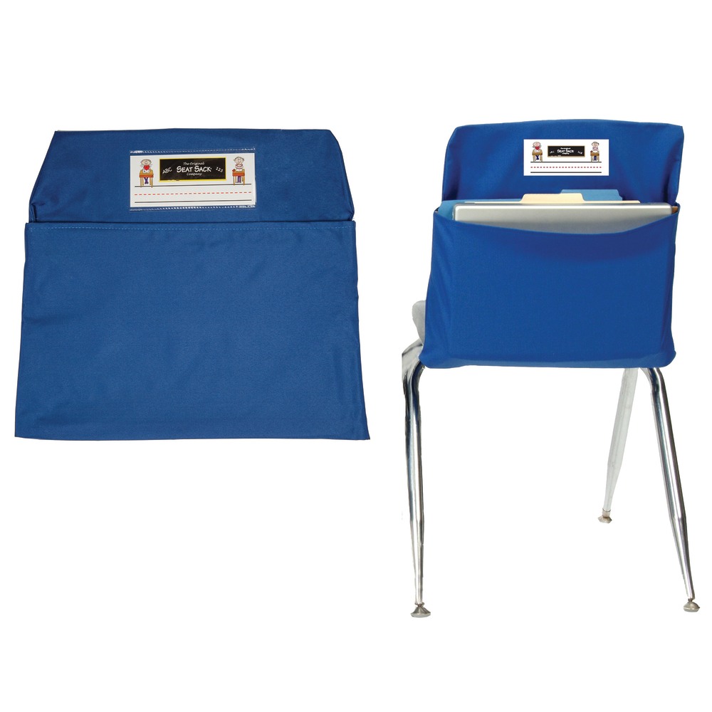 Seat Sack Chair Pocket, Large, 17", Blue, Pack