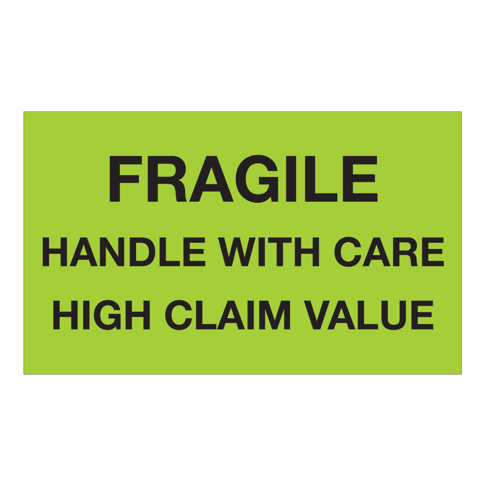 Tape Logic Safety Labels, "Fragile Handle With Care
