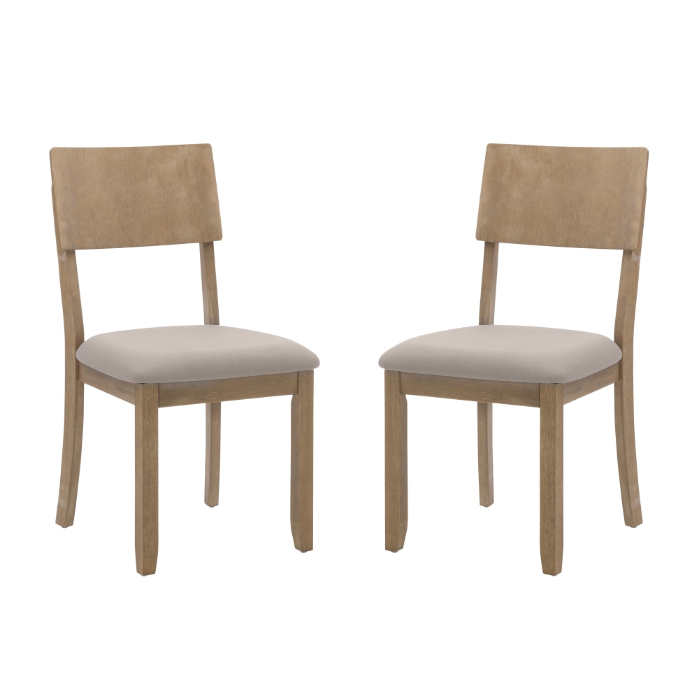 Linon Dixie Dining Chairs, Gray/Graywash, Set Of 2