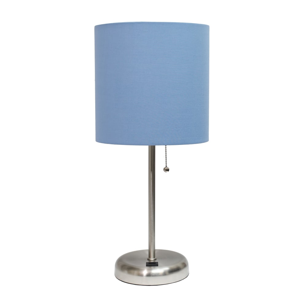 LimeLights Stick Lamp With USB Port, 19-1/2"H, Blue