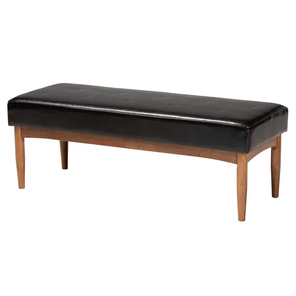 Baxton Studio Arvid Dining Bench, Dark Brown/Walnut