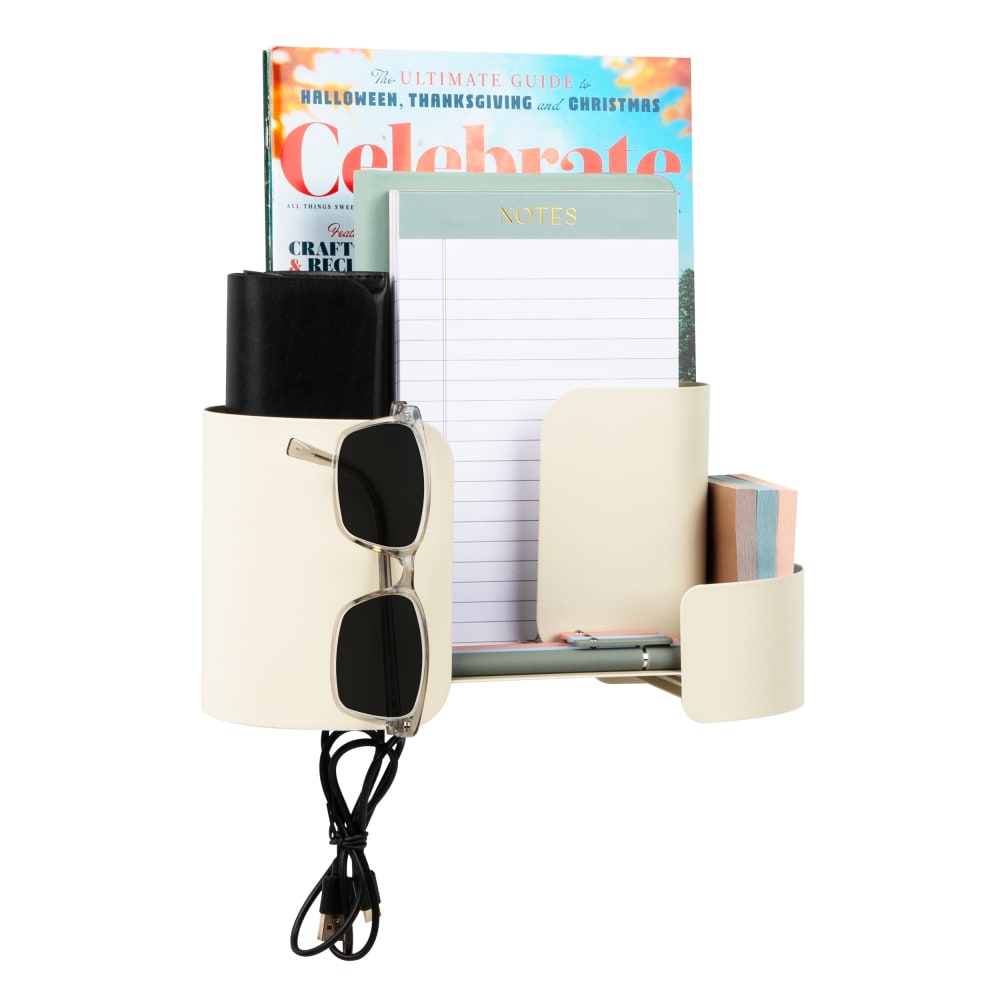 Mind Reader Adhesive Wall-Mounted Organizer Shelf, 5-1/2"H x