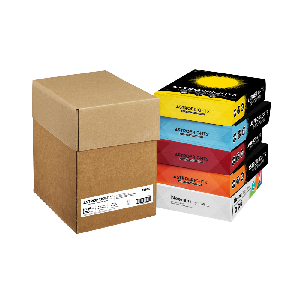 Astrobrights Cardstock, Assorted Colors, Letter (8-1/2" x