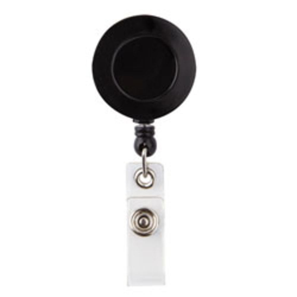 Office Depot® Brand Retracting ID Card Reels, Black,