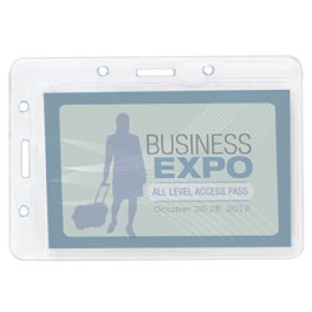 Office Depot® Brand Plastic Convertible Badge Holders, 3