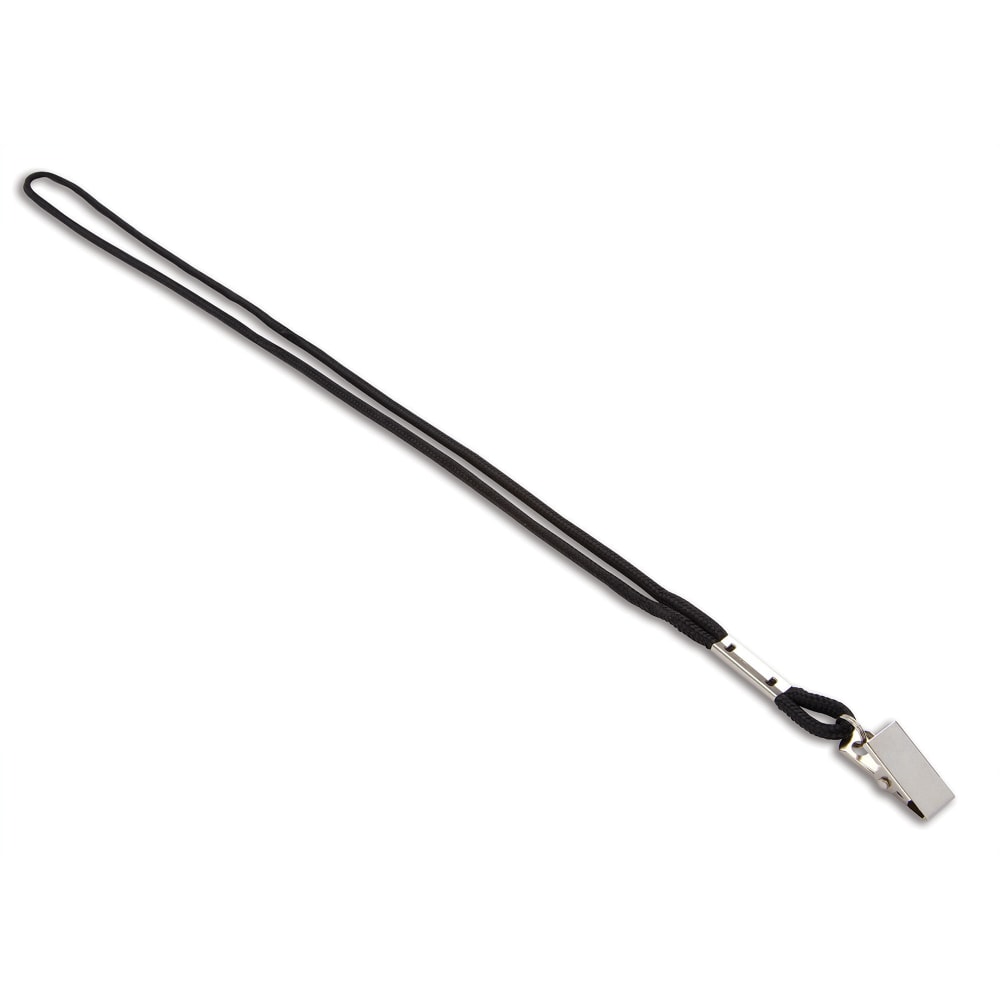Office Depot® Brand Lanyards With Alligator Clips, Black,