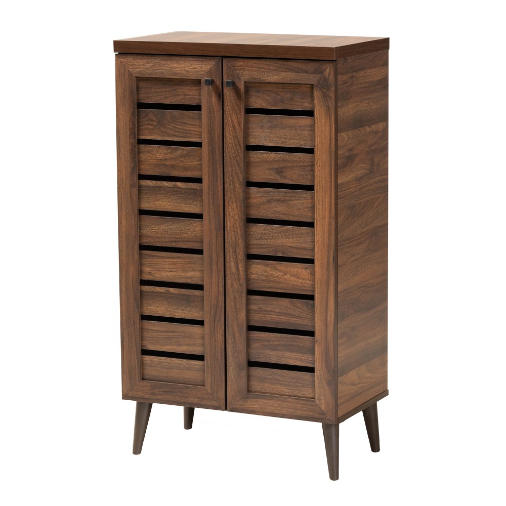 Baxton Studio Salma 24"W 2-Door Shoe Storage Cabinet,