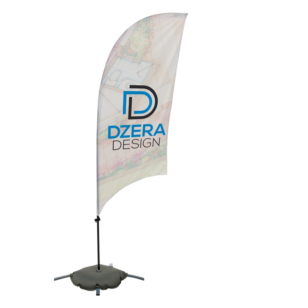 Custom Full-Color 8&#x27; Razor Sail Sign Flag With