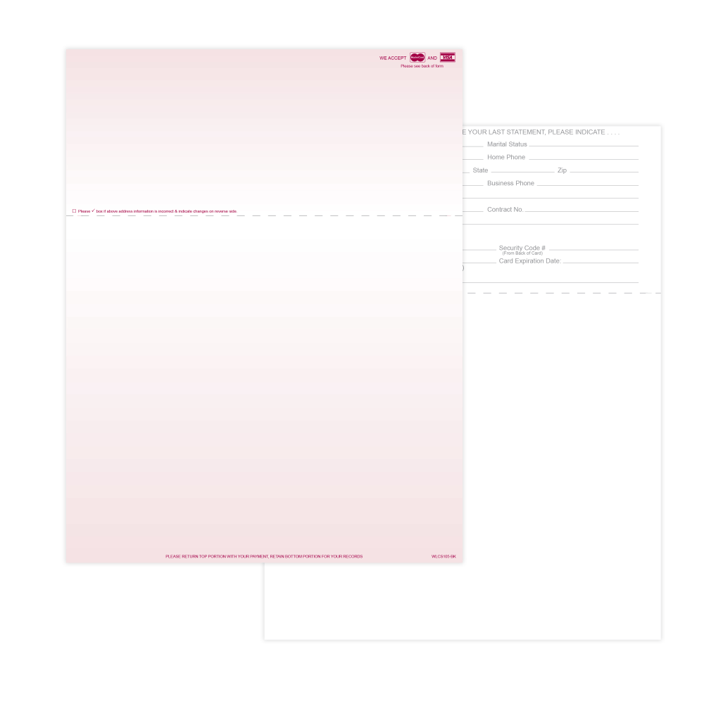 Laser 2-Sided Healthcare Medical Billing Statements, Preprinted