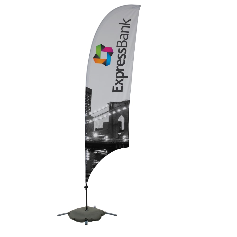 Custom Full-Color 15.5&#x27; Razor Sail Sign Flag With