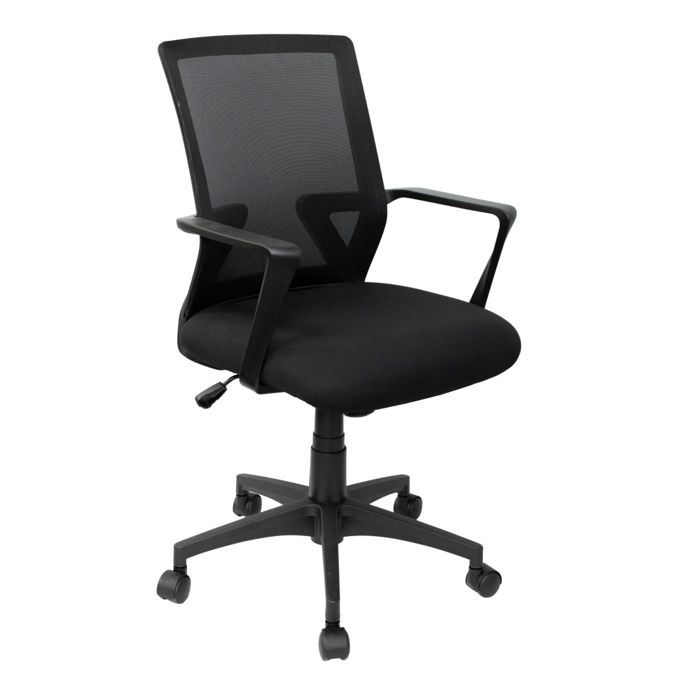 Techni Mobili RTA-2026C-BK Mesh Task Chair, Black, Lumbar