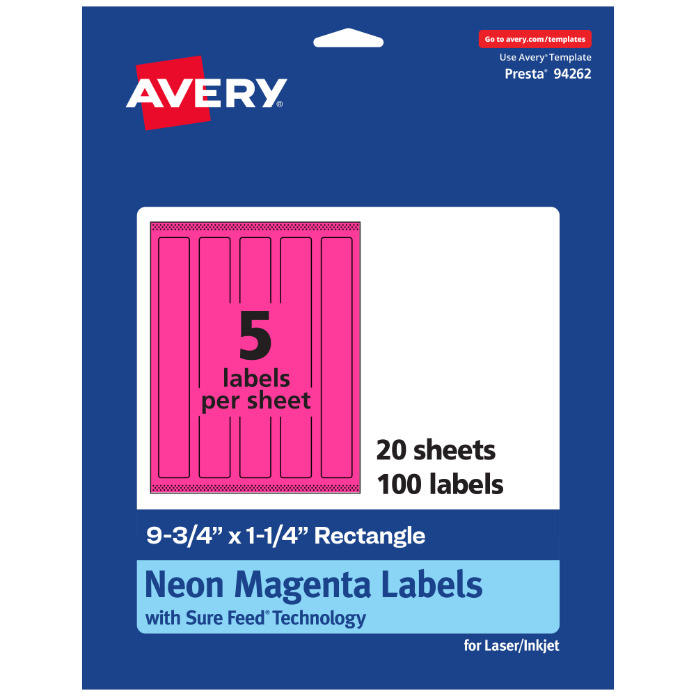 Avery® Print-To-The-Edge Labels With Sure Feed® Technology,
