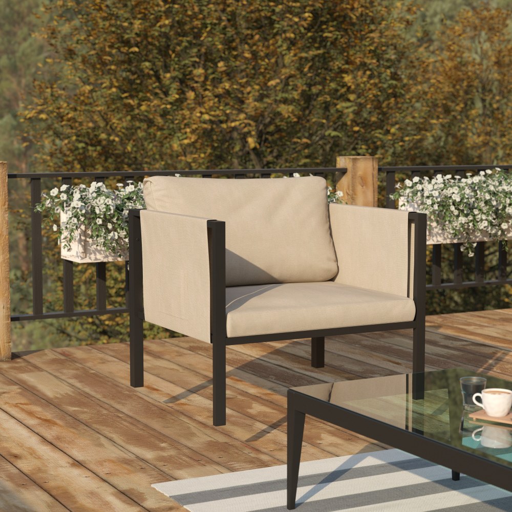 Flash Furniture Lea Indoor/Outdoor Patio Chair With Storage